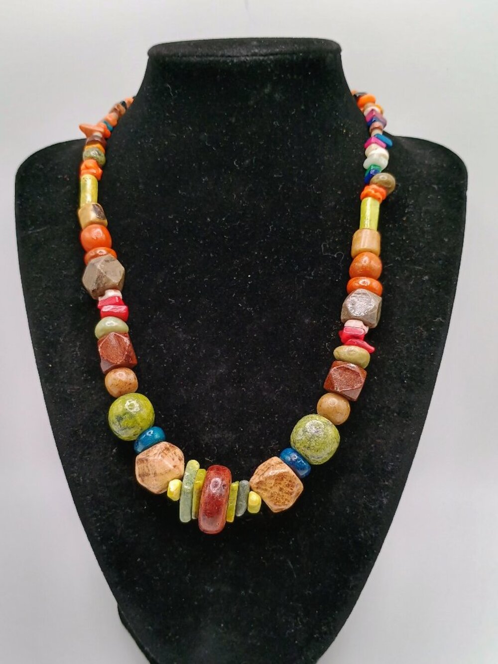 Handmade Multicolor Natural Stone Necklace